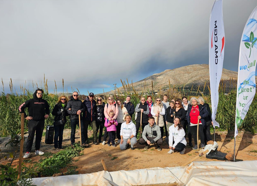 TREEPLANTING IN CALME GARDEN WITH THE PEOPLE OF CMA CGM GREECE