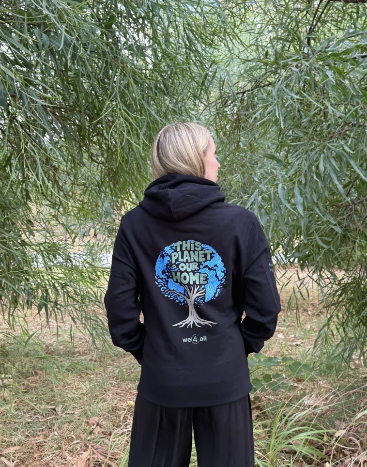 Limited Edition Black Hoodie We4all - This Planet is Our Home